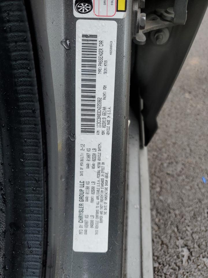 2012 Chrysler 200 Lx VIN: 1C3CCBAB3CN225962 Lot: 51823245