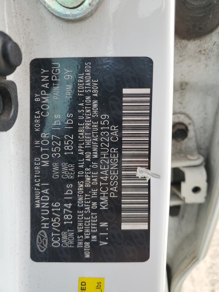 2017 Hyundai Accent Se VIN: KMHCT4AE2HU223159 Lot: 54955035