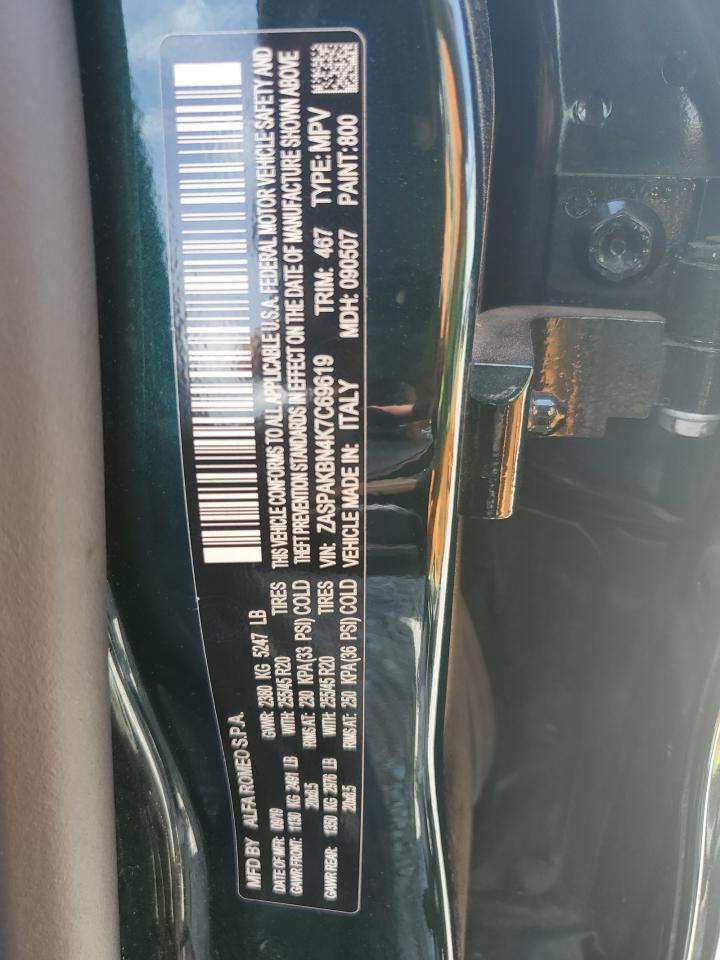 2019 Alfa Romeo Stelvio Ti VIN: ZASPAKBN4K7C69619 Lot: 55015605