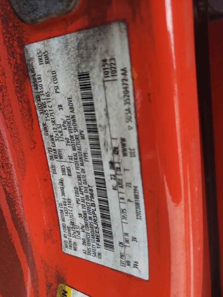 2023 Ford Bronco Raptor VIN: 1FMEE5JR3PLB79687 Lot: 54904265