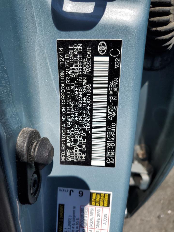 2015 Toyota Prius Plug-In VIN: JTDKN3DP9F3071336 Lot: 54471865