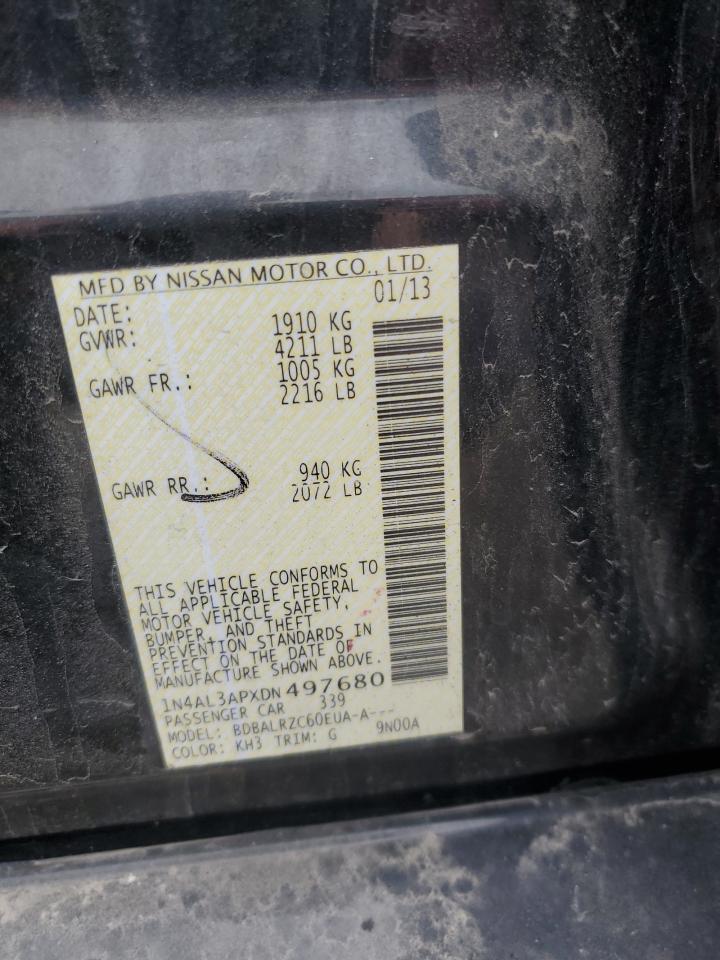 2013 Nissan Altima 2.5 VIN: 1N4AL3APXDN497680 Lot: 54723195