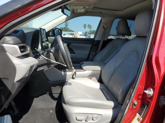  TOYOTA HIGHLANDER 2022 Red