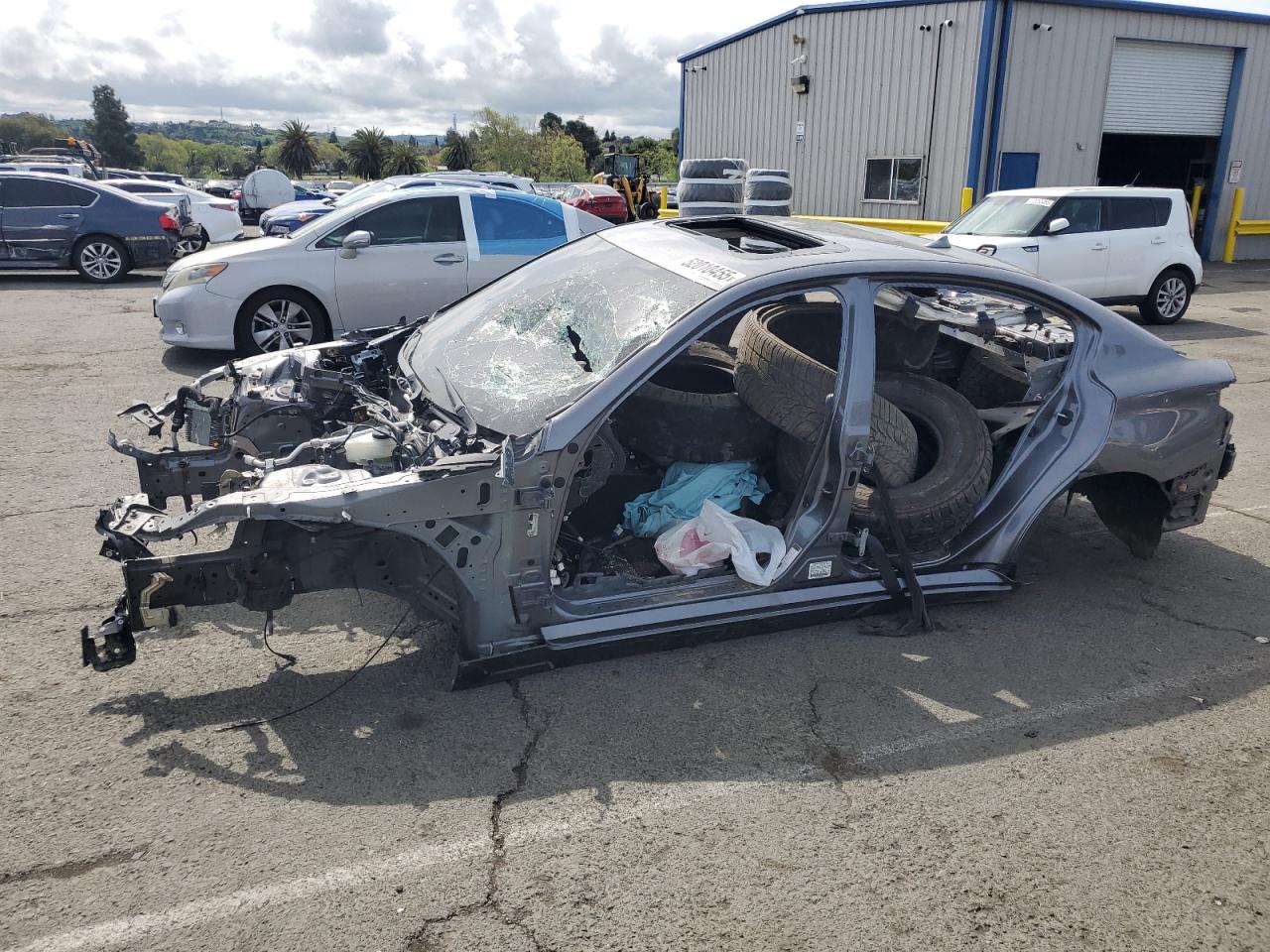 2021 Infiniti Q50 Red Sport 400 zu verkaufen in Vallejo, CA - Stripped