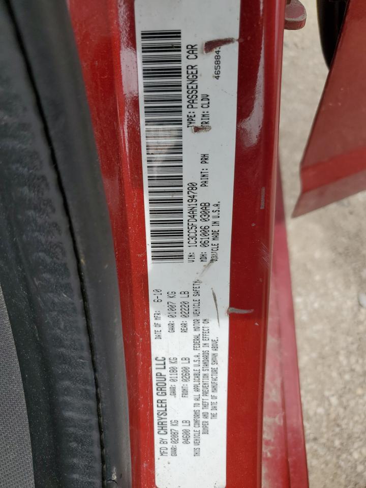 2010 Chrysler Sebring Limited VIN: 1C3CC5FD4AN194780 Lot: 53161295