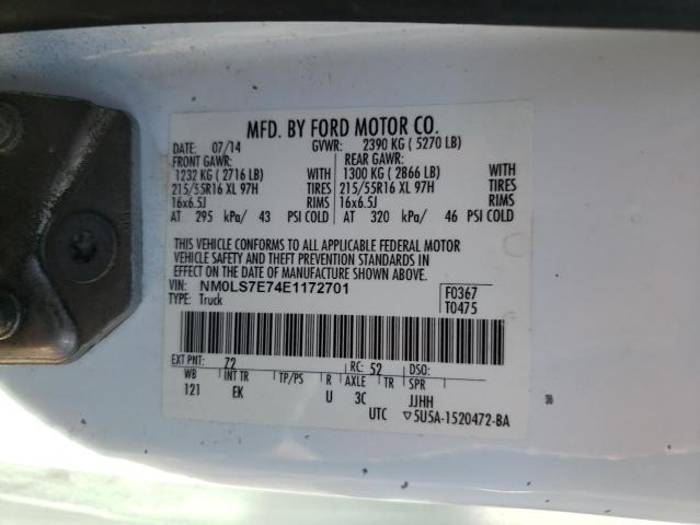 2014 FORD TRANSIT CONNECT XL  