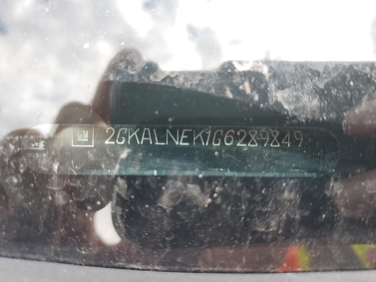 2016 GMC Terrain Sle VIN: 2GKALNEK1G6289849 Lot: 54766825