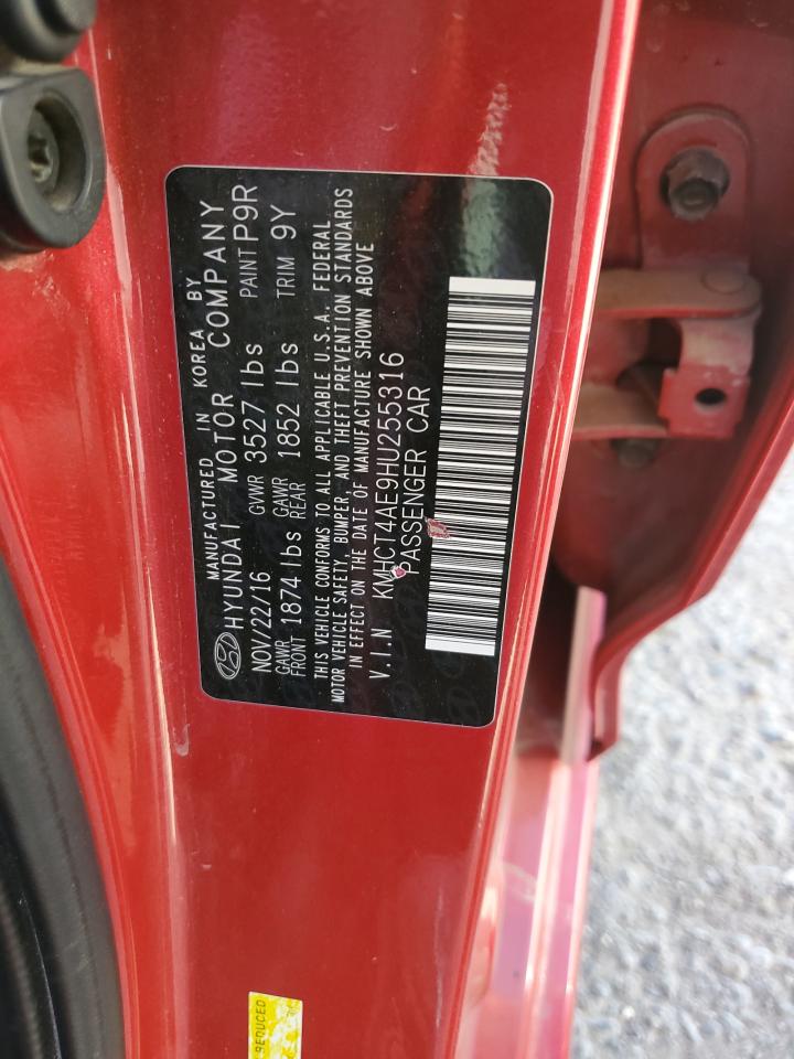 2017 Hyundai Accent Se VIN: KMHCT4AE9HU255316 Lot: 54789755