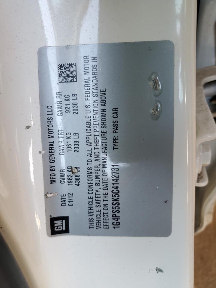 2012 Buick Verano VIN: 1G4PS5SK5C4142731 Lot: 54385345