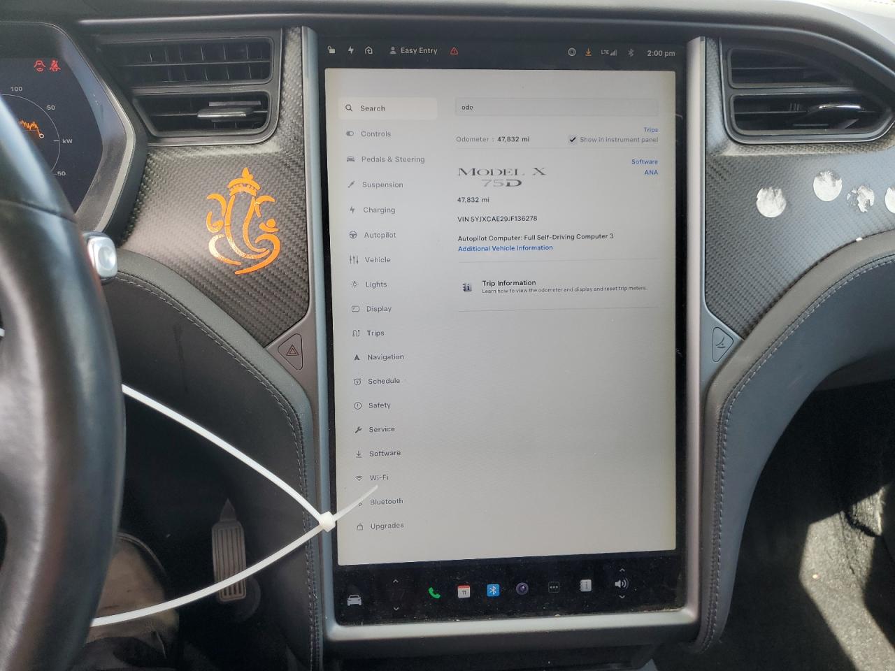 2018 Tesla Model X VIN: 5YJXCAE29JF136278 Lot: 53055205