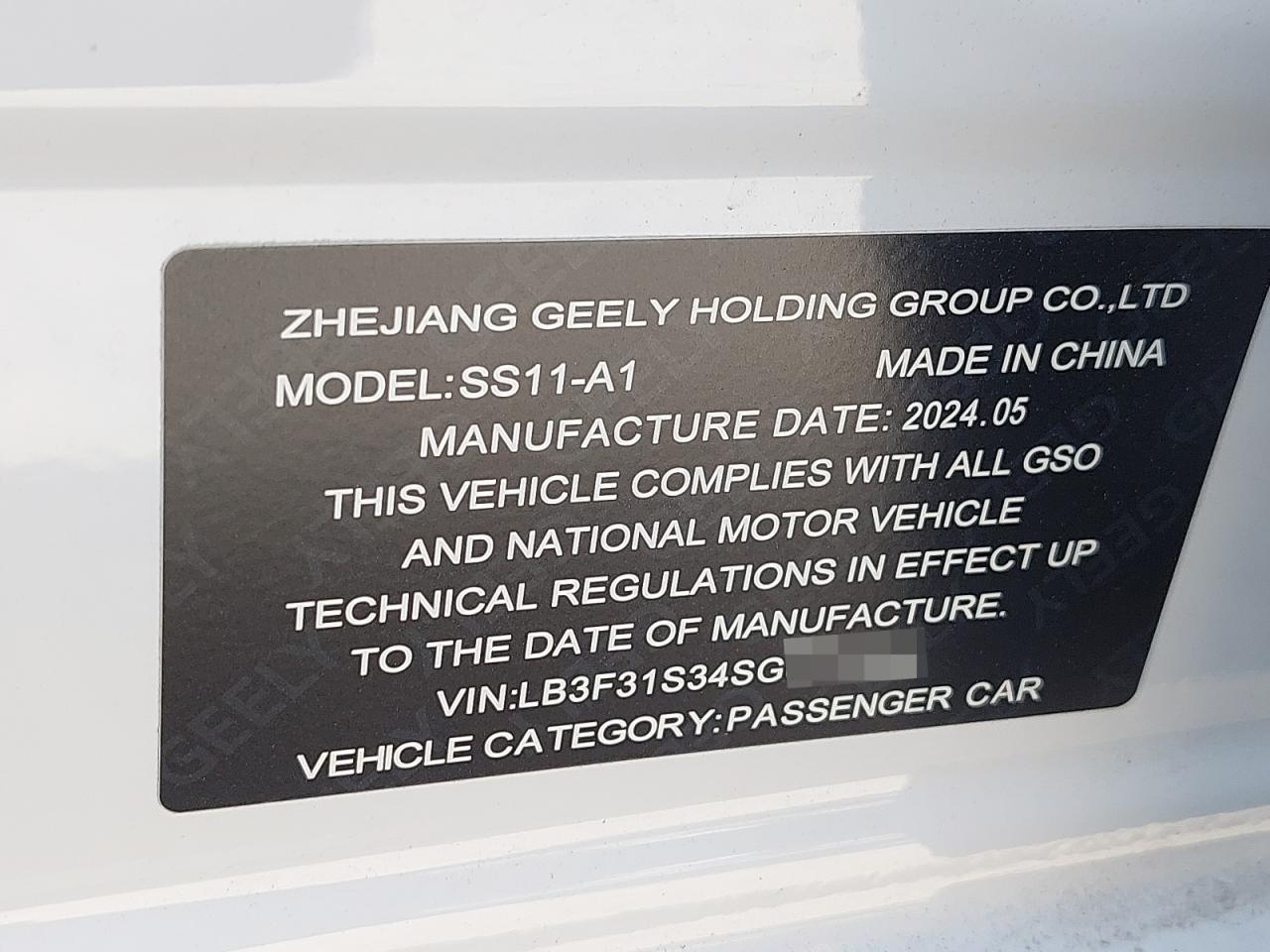 LB3F31S34SG012666 - 2025 Geea EMGRAND - #undefined