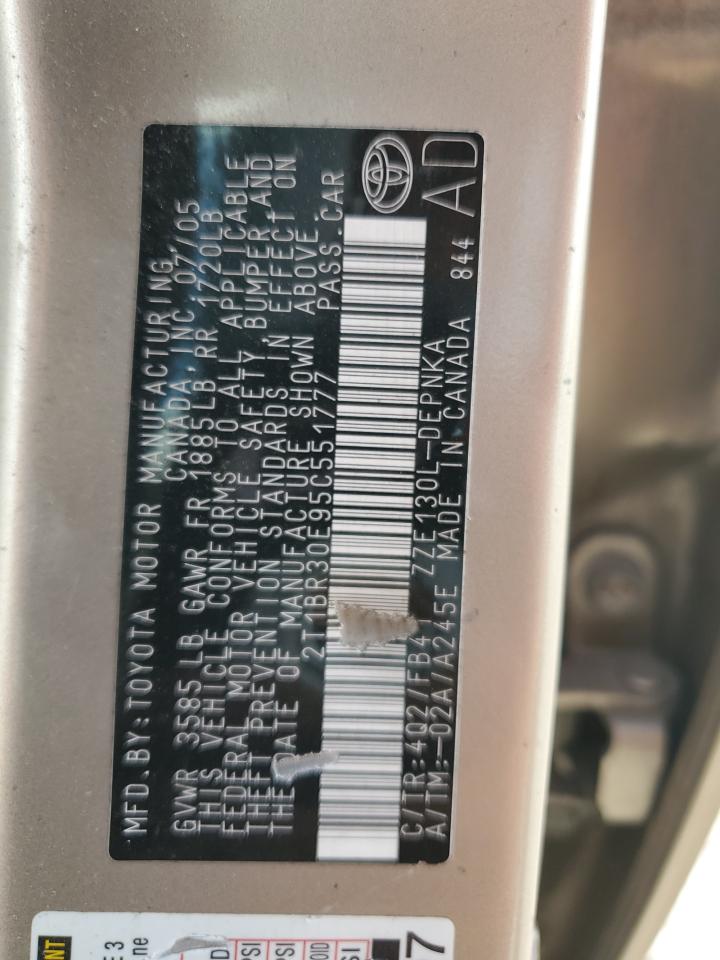 2005 Toyota Corolla Ce VIN: 2T1BR30E953551111 Lot: 53946605