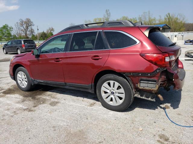  SUBARU OUTBACK 2016 Czerwony