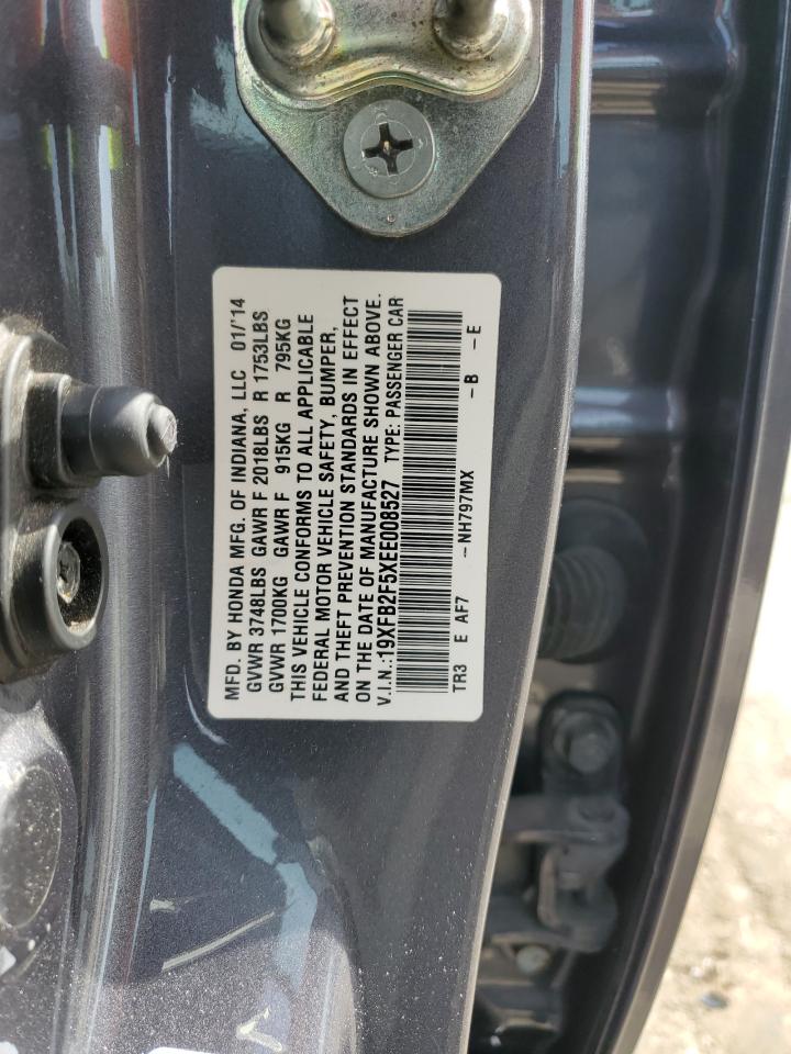 2014 Honda Civic Lx VIN: 19XFB2F5XEE008527 Lot: 54143495