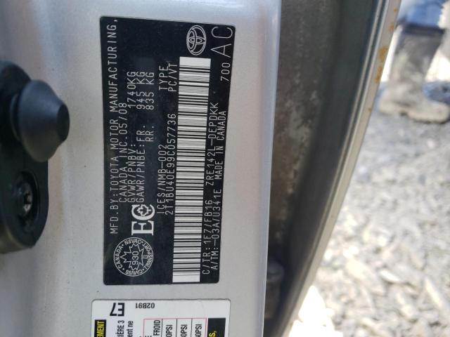 2009 TOYOTA COROLLA BASE