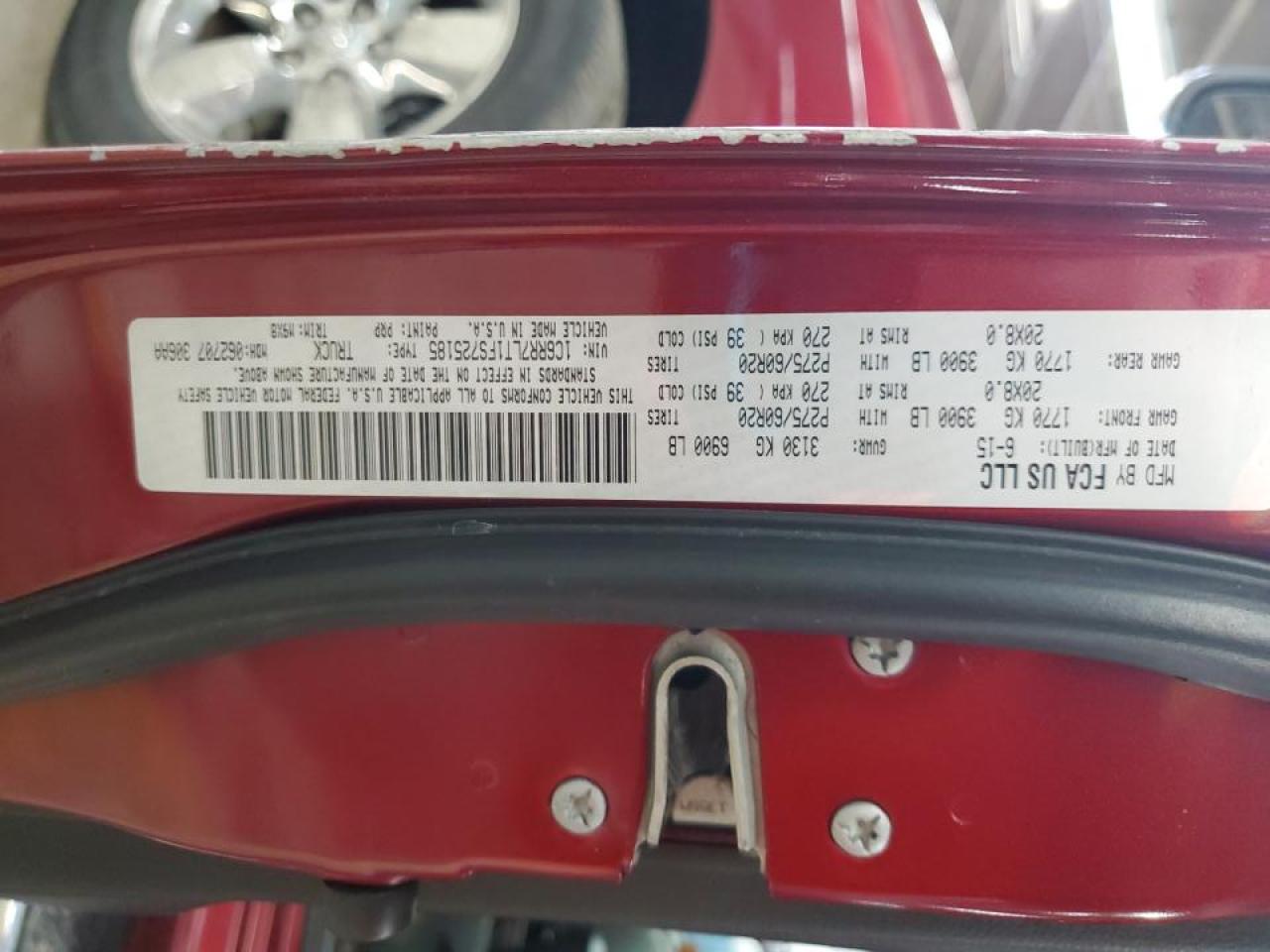 2015 Ram 1500 Slt VIN: 1C6RR7LT1FS725185 Lot: 51501015