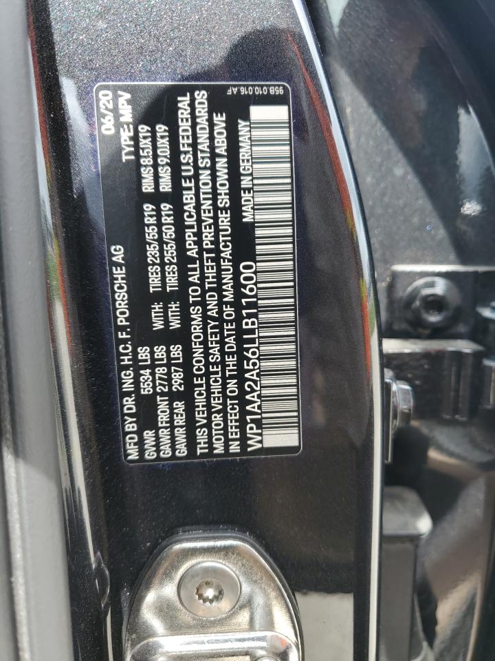 2020 Porsche Macan VIN: WP1AA2A56LLB11600 Lot: 53919095