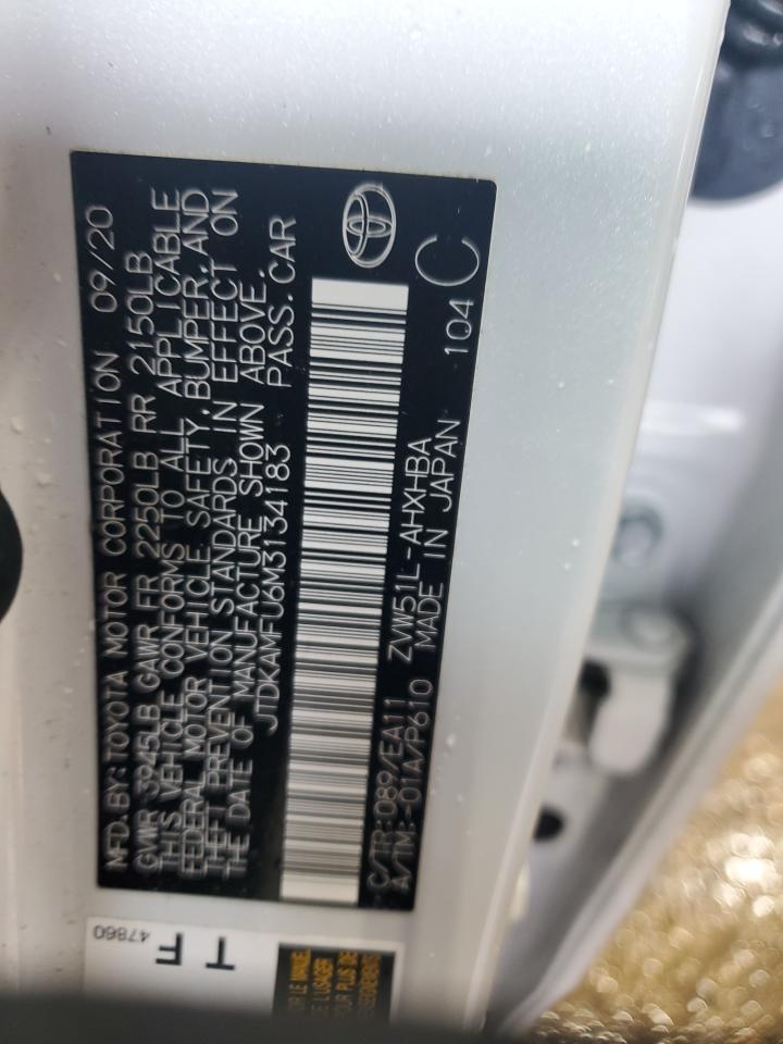 2021 Toyota Prius Special Edition VIN: JTDKAMFU6M3134183 Lot: 54183825