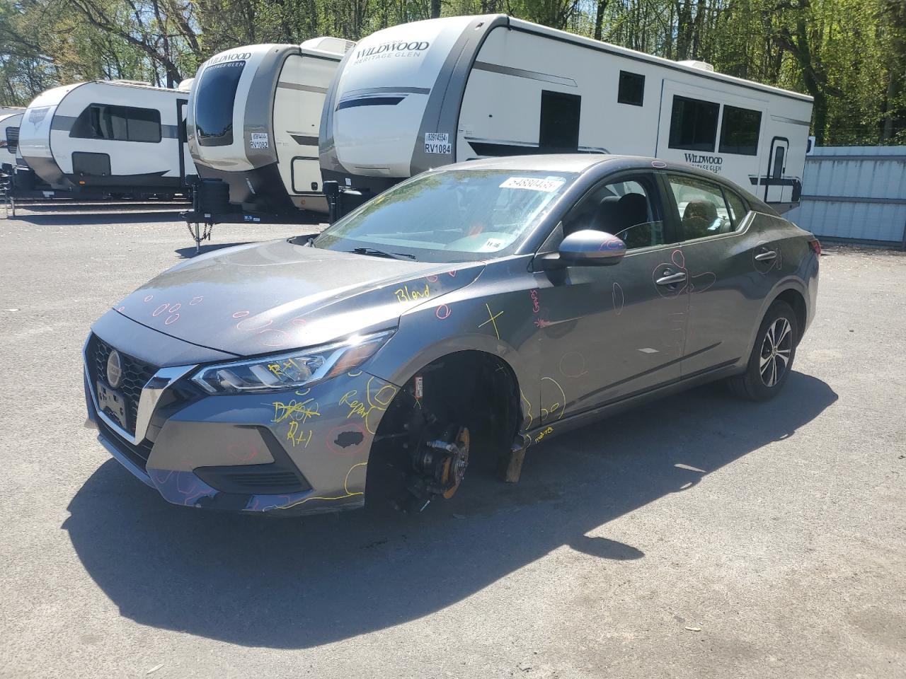 2021 Nissan Sentra Sv на продаже в Glassboro, NJ - Front End