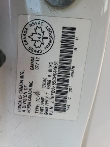 2012 HONDA CIVIC LX