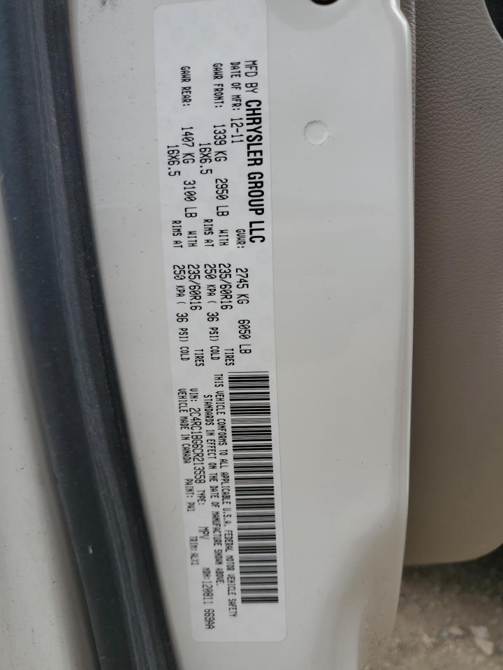 2012 Chrysler Town & Country Touring VIN: 2C4RC1BG6CR213558 Lot: 54156355