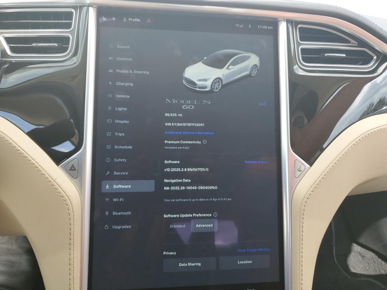 2014 Tesla Model S VIN: 5YJSA1S11EFP32051 Lot: 51921385