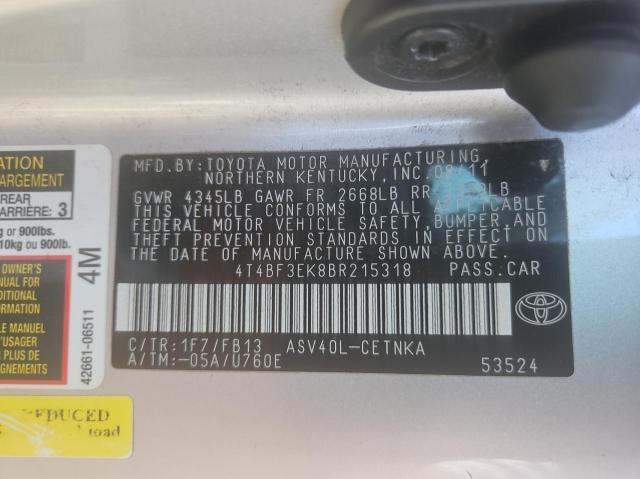 2011 TOYOTA CAMRY BASE