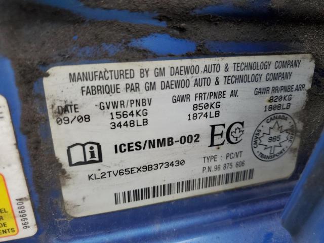2009 PONTIAC G3 WAVE 