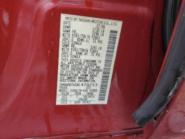 2006 NISSAN FRONTIER CREW CAB LE