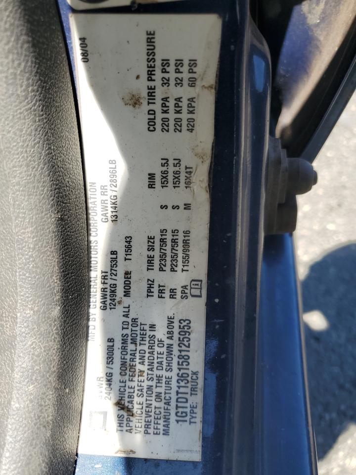 2005 GMC Canyon VIN: 1GTDT136158125953 Lot: 54721895
