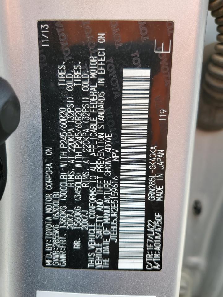 2014 Toyota 4Runner Sr5 VIN: JTEBU5JR2E5159616 Lot: 54014235