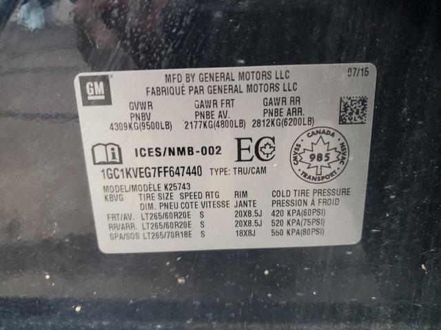 2015 CHEVROLET SILVERADO K2500 HEAVY DUTY LT