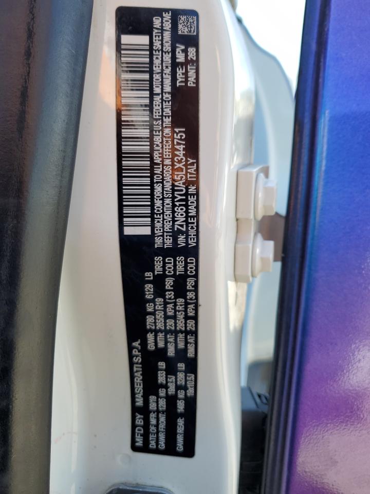 2020 Maserati Levante S VIN: ZN661YUA5LX344751 Lot: 53500525