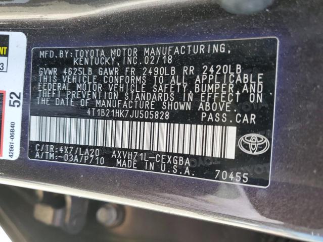 2018 TOYOTA CAMRY HYBRID  