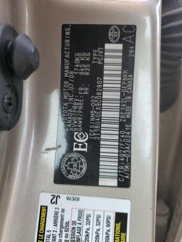 2009 TOYOTA COROLLA BASE