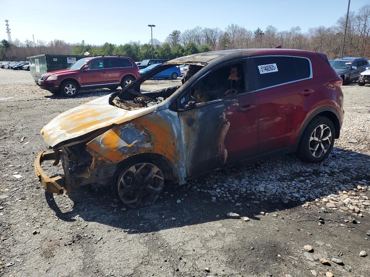 2020 Kia Sportage Lx na sprzedaż w Exeter, RI - Burn