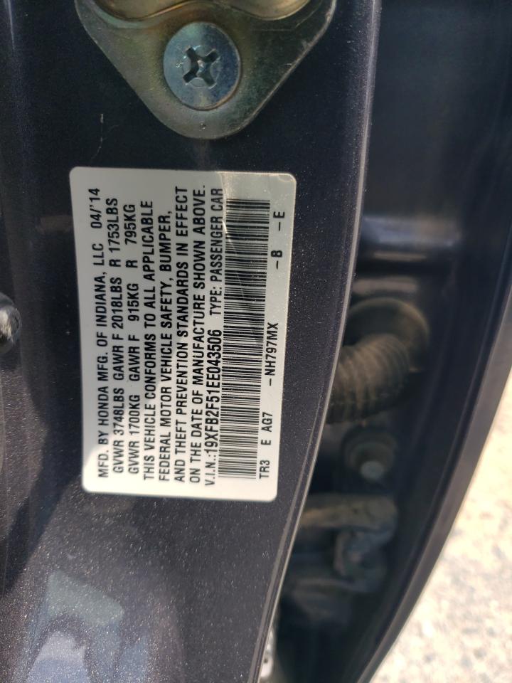 2014 Honda Civic Lx VIN: 19XFB2F51EE043506 Lot: 55277745