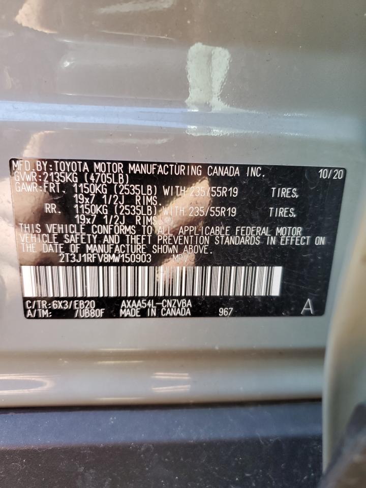 2021 Toyota Rav4 Adventure VIN: 2T3J1RFV8MW150903 Lot: 51892815
