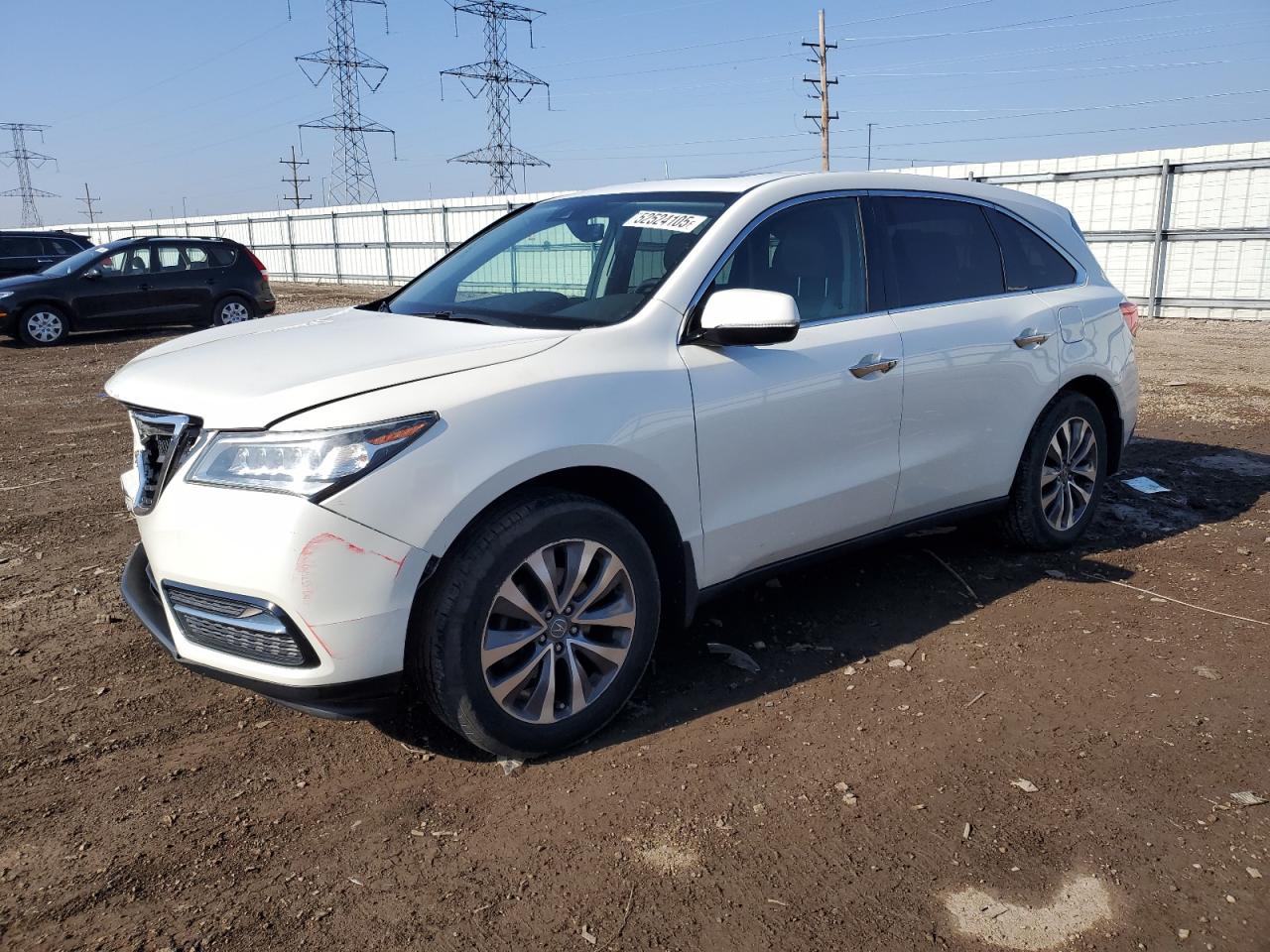 2016 ACURA MDX WHITE VIN: 5FRYD4H47GB001923