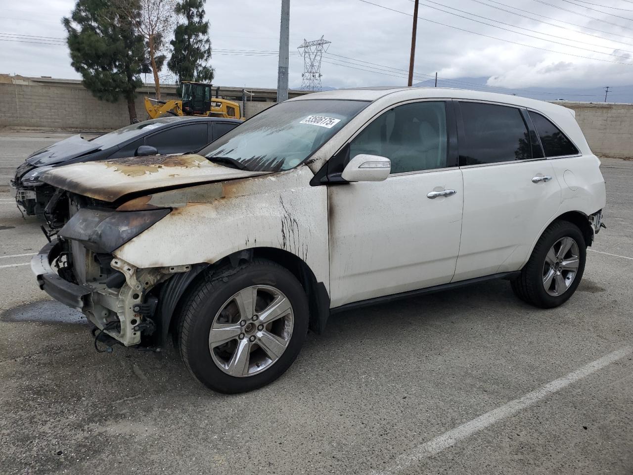 2011 Acura Mdx Technology للبيع في Rancho Cucamonga، CA - Burn - Engine