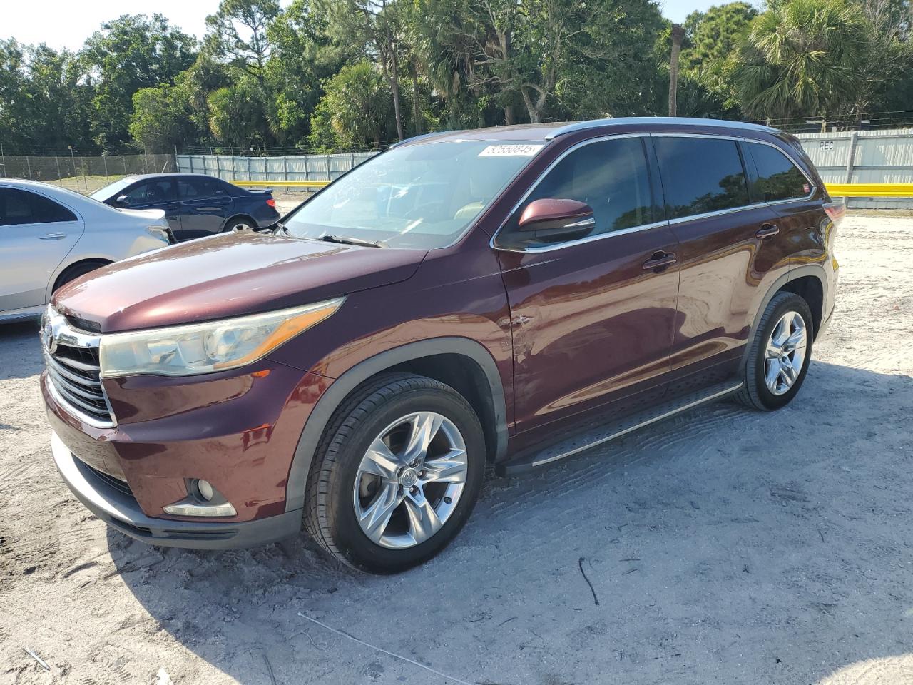 2015 Toyota Highlander Limited de vânzare în Fort Pierce, FL - Rear End