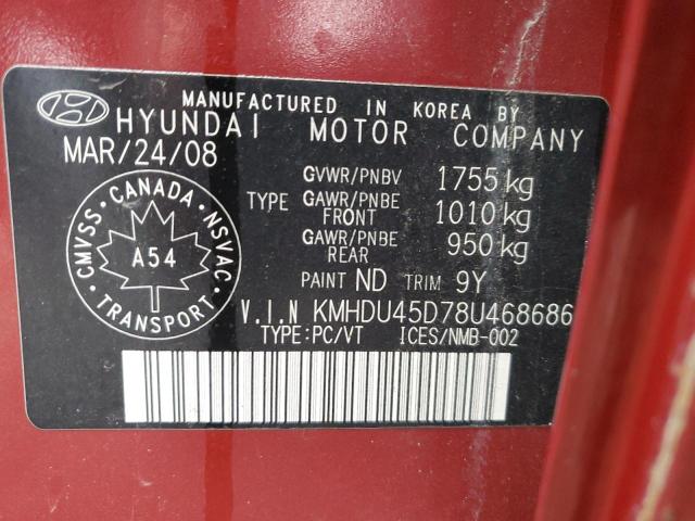 2008 HYUNDAI ELANTRA GL