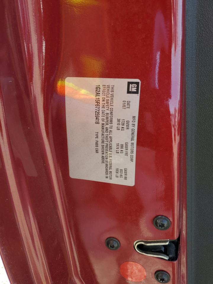 2007 Pontiac G5 VIN: 1G2AL15F677259418 Lot: 55035195