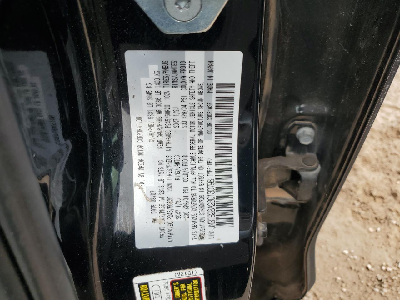 2008 Mazda Cx-9 VIN: JM3TB28A280130798 Lot: 54644965