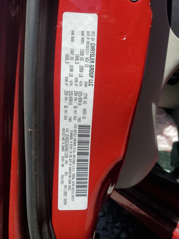 2013 Dodge Grand Caravan Sxt VIN: 2C4RDGCG8DR611239 Lot: 53186915