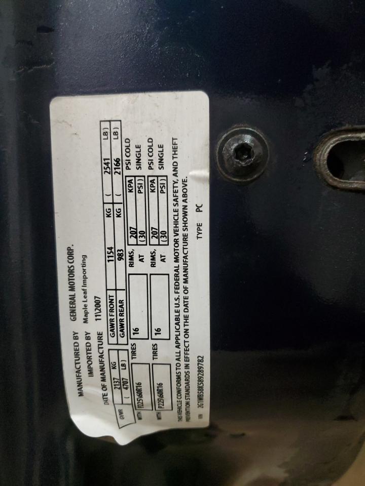 2008 Chevrolet Impala Ls VIN: 2G1WB58K589289782 Lot: 81093515