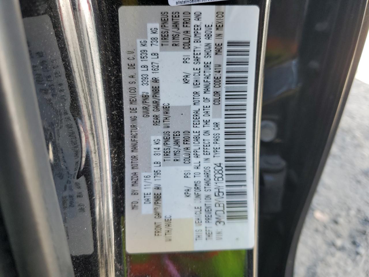 2017 Toyota Yaris Ia VIN: 3MYDLBYV5HY160804 Lot: 54270585