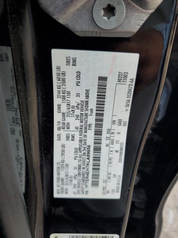 2019 Ford Ranger Xl VIN: 1FTER4EH7KLA89956 Lot: 51689785