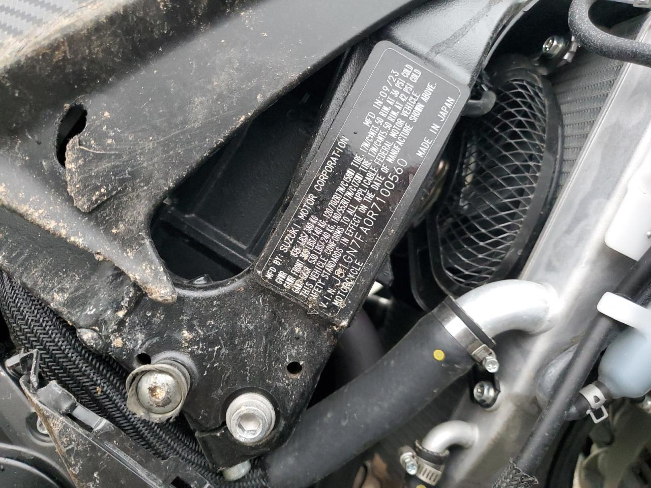 2024 Suzuki Gsx-R600 VIN: JS1GN7FA0R7100560 Lot: 51514465