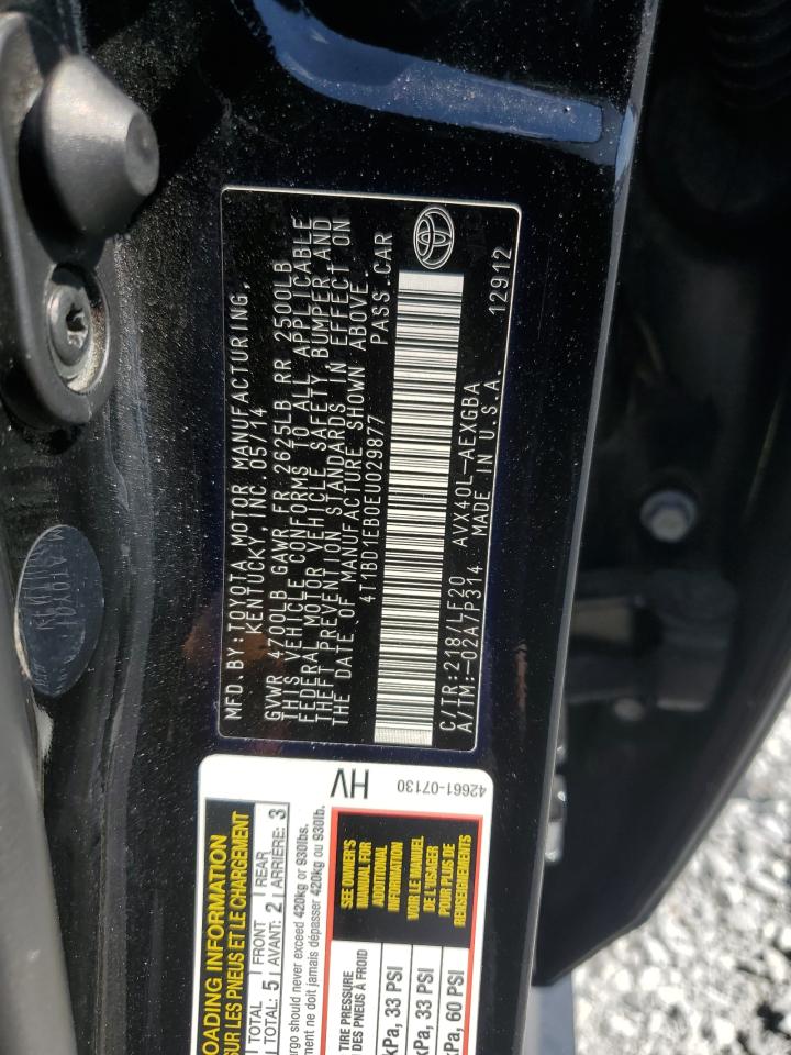 2014 Toyota Avalon Hybrid VIN: 4T1BD1EB0EU029877 Lot: 55443295